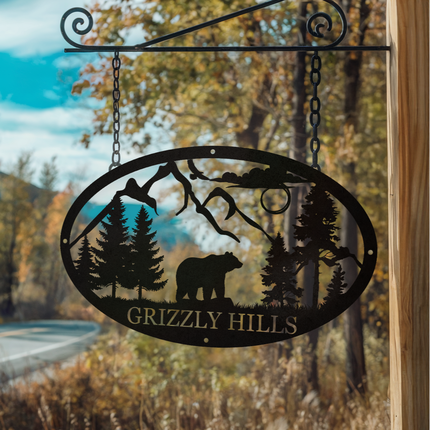 Grizzly Hills Personalized Cabin Sign